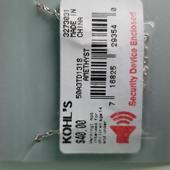 2 items Sterling Silver Zodiac Charm & Silver Plated Amethyst Necklace - Picture 2 of 4